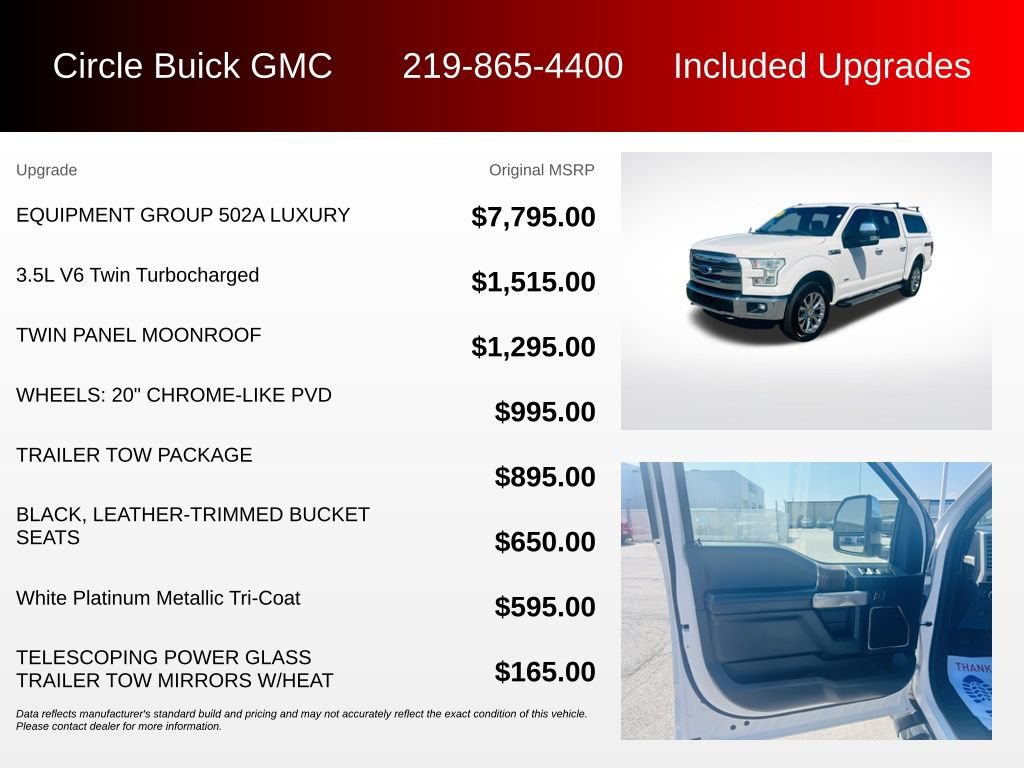 Used 2016 Ford F150 Lariat w/ Equipment Group 502A Luxury AWD/4WD image 3
