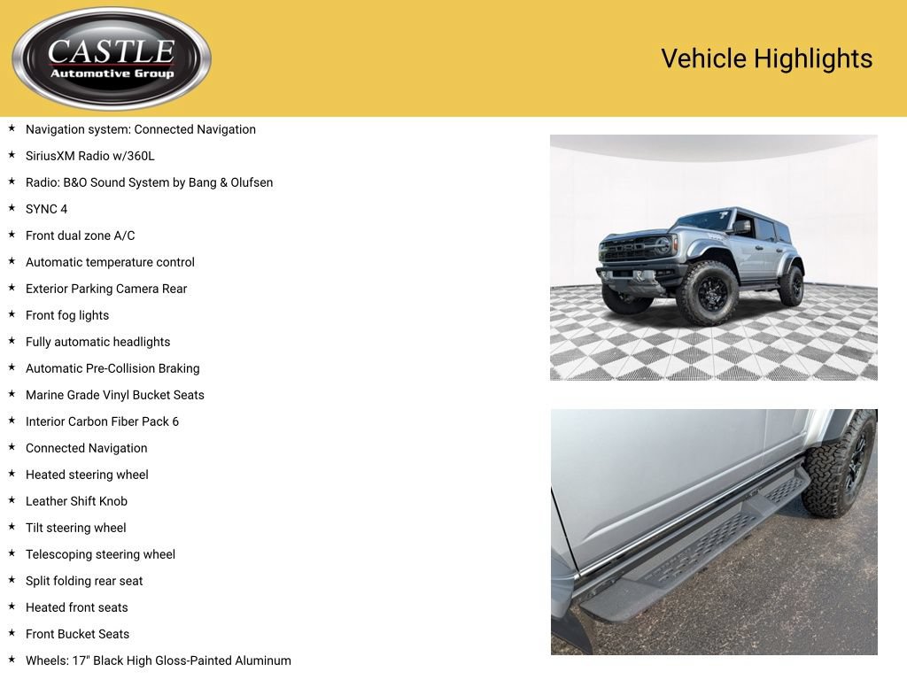 Used 2024 Ford Bronco Raptor w/ Interior Carbon Fiber Pack 6 AWD/4WD image 4
