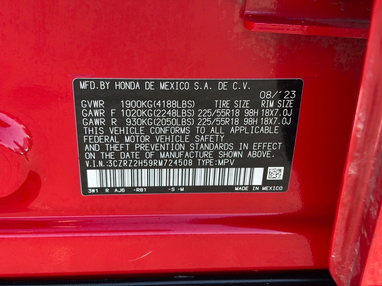 Certified 2024 Honda HR-V Sport image 33