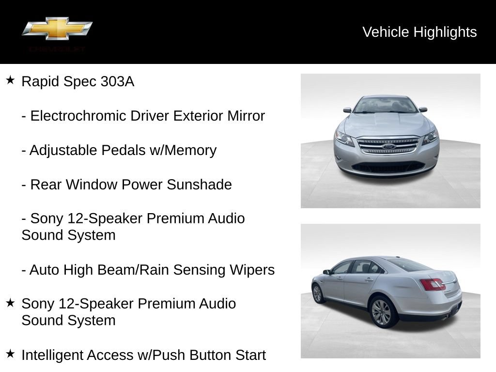 Used 2011 Ford Taurus Limited w/ 303A Rapid Spec Order Code AWD/4WD image 19