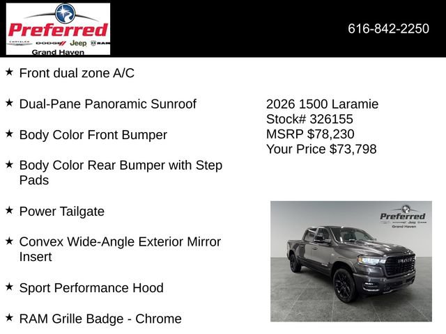 New 2026 RAM 1500 Laramie AWD/4WD image 33