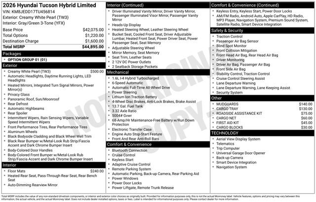 New 2026 Hyundai Tucson Limited AWD/4WD image 35