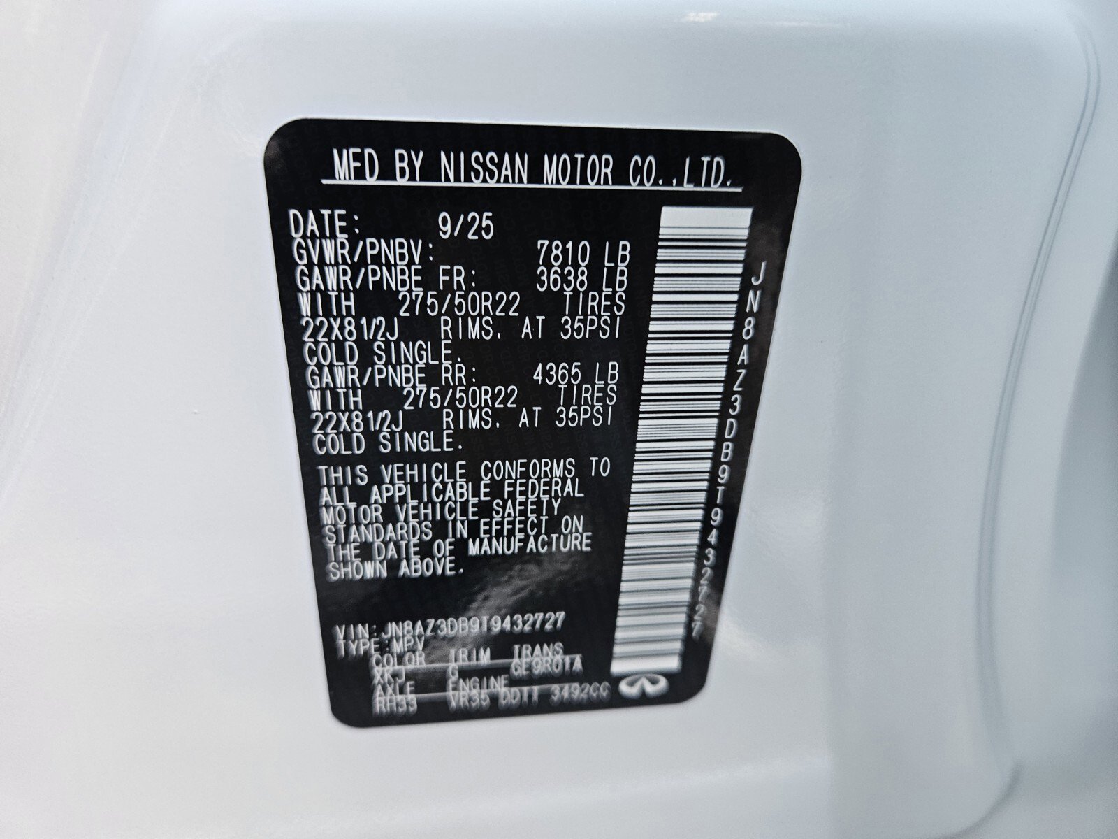 New 2026 INFINITI QX80 4WD w/ Sport Exterior Package image 26