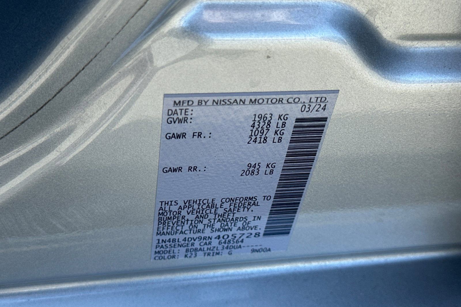 Used 2024 Nissan Altima 2.5 SV FWD image 26