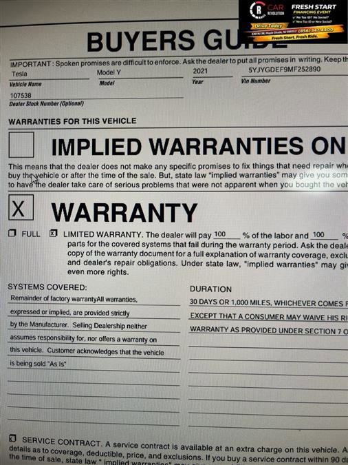 Used 2021 Tesla Model Y Performance image 29