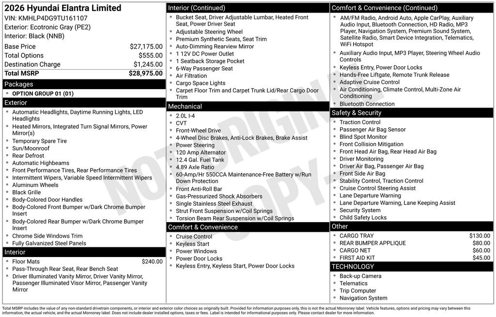 New 2026 Hyundai Elantra Limited image 32