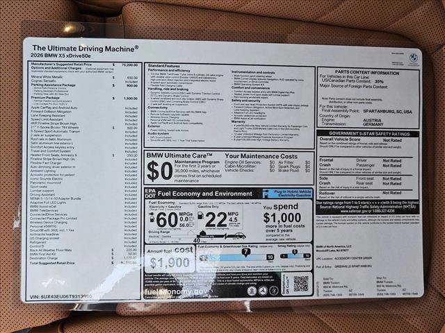 New 2026 BMW X5 xDrive50e w/ Premium Package image 20