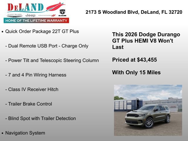 New 2026 Dodge Durango GT image 25