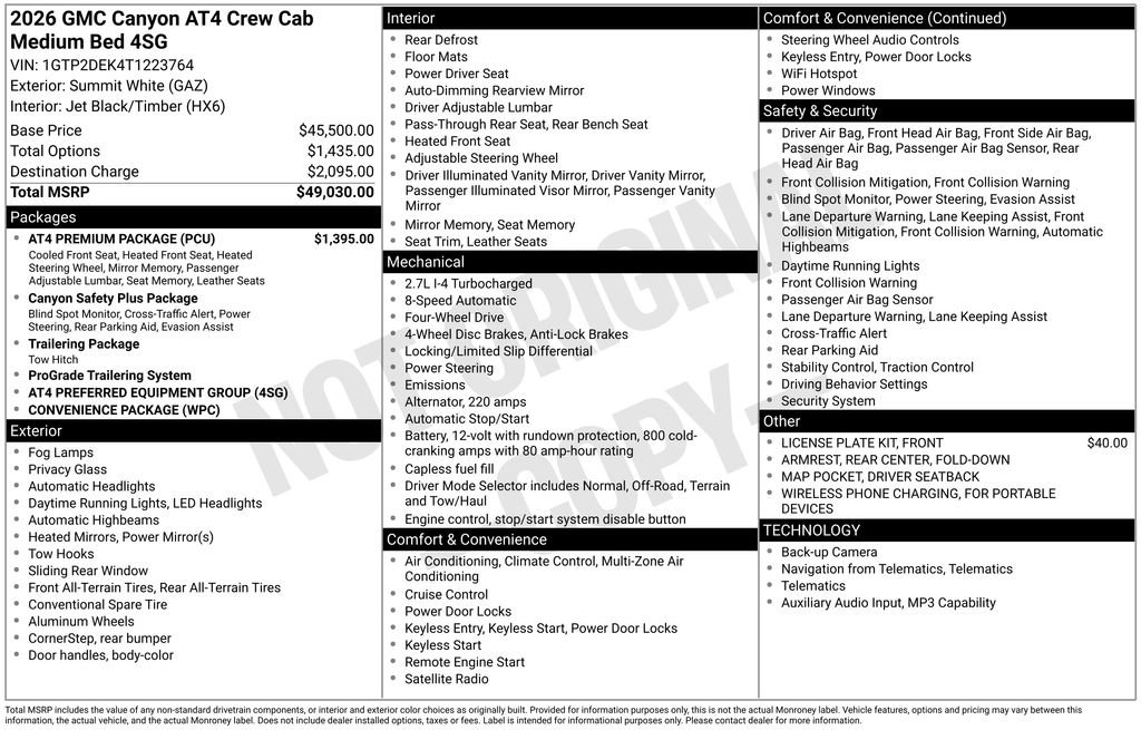 New 2026 GMC Canyon AT4 w/ AT4 Premium Package AWD/4WD image 4
