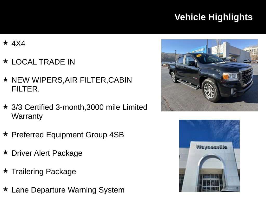 Used 2021 GMC Canyon AT4 w/ Driver Alert Package image 2
