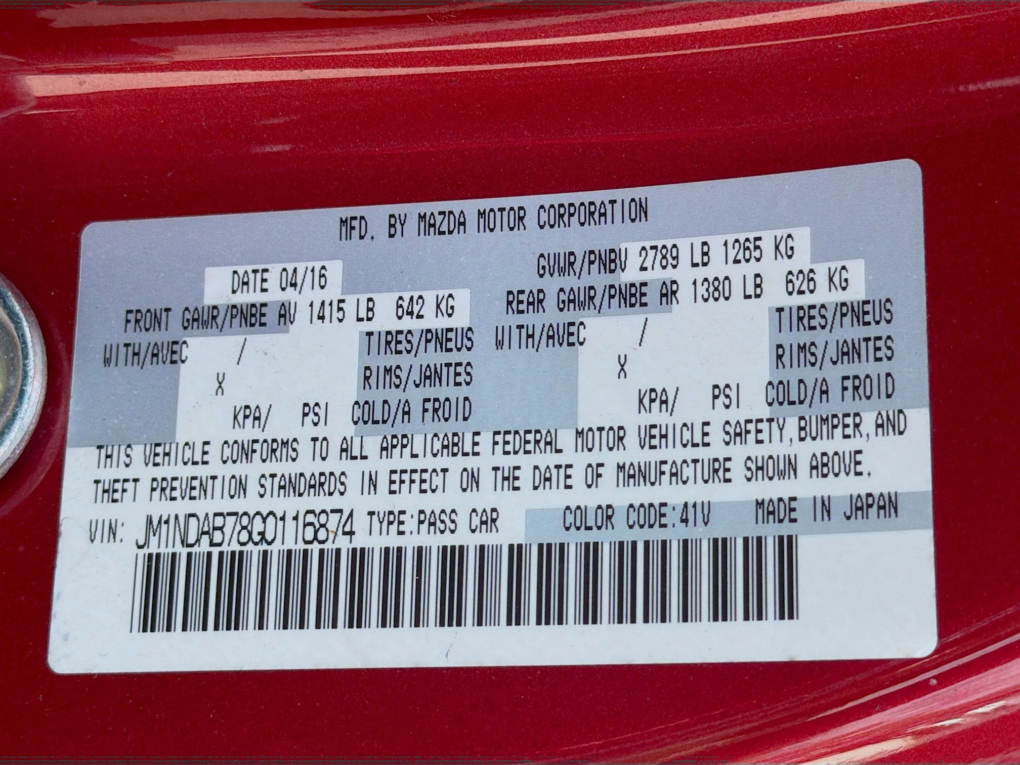 Used 2016 MAZDA MX-5 Miata Sport RWD image 27