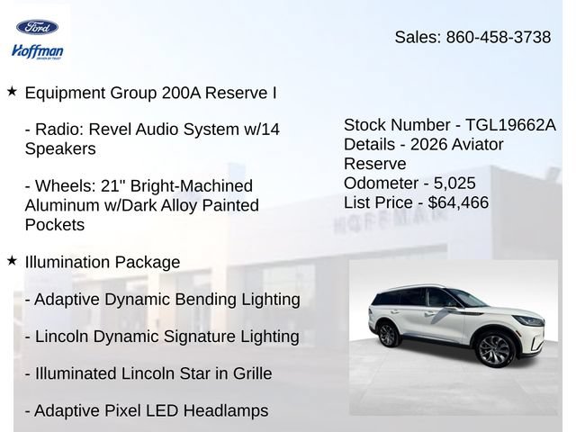 Used 2026 Lincoln Aviator Reserve w/ Illumination Package AWD/4WD image 10