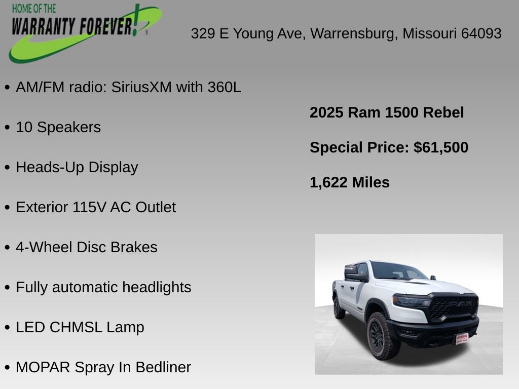 Used 2025 RAM 1500 Rebel w/ Rebel Level 2 Equipment Group AWD/4WD image 9