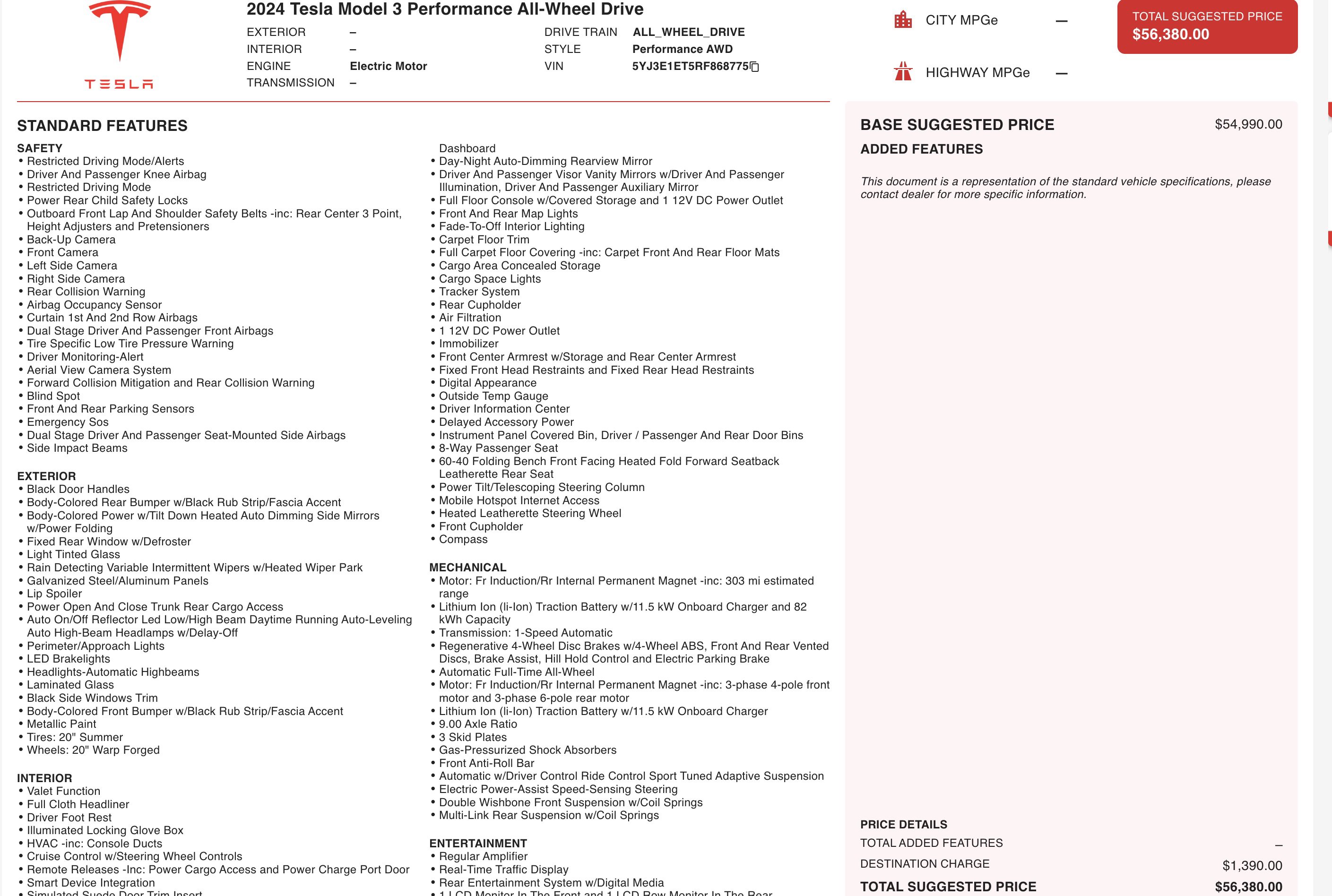 Used 2024 Tesla Model 3 Performance image 5