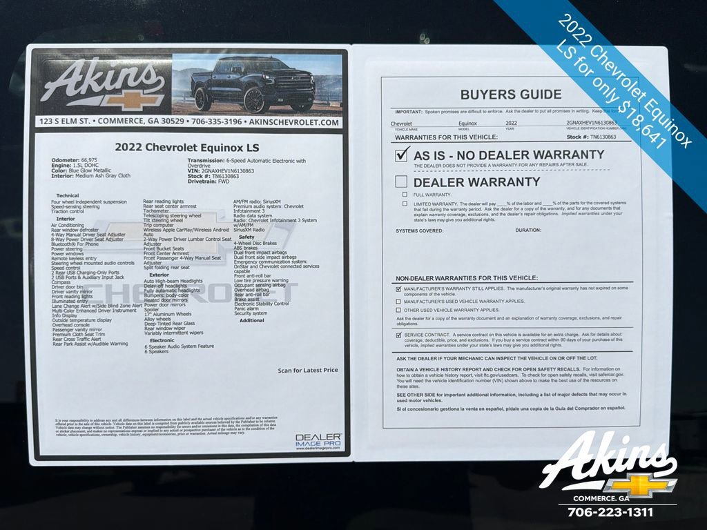 Certified 2022 Chevrolet Equinox LS w/ LS Convenience Package FWD image 11