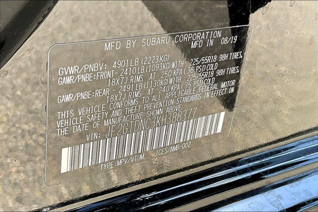 Used 2019 Subaru Crosstrek Hybrid w/ Moonroof Package w/Navigation image 17