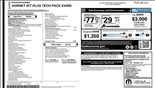 Used 2024 Dodge Hornet R/T Plus w/ Tech Pack Plus w/o Parking image 13