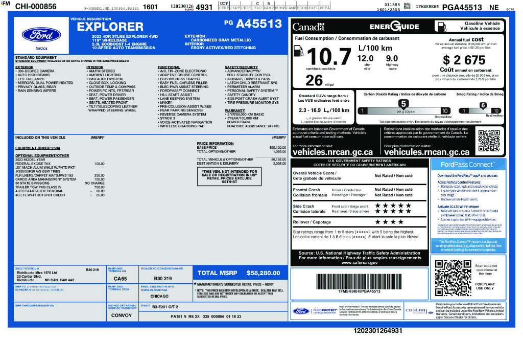 Used 2023 Ford Explorer ST-Line w/ Class IV Trailer Tow Package AWD/4WD image 47