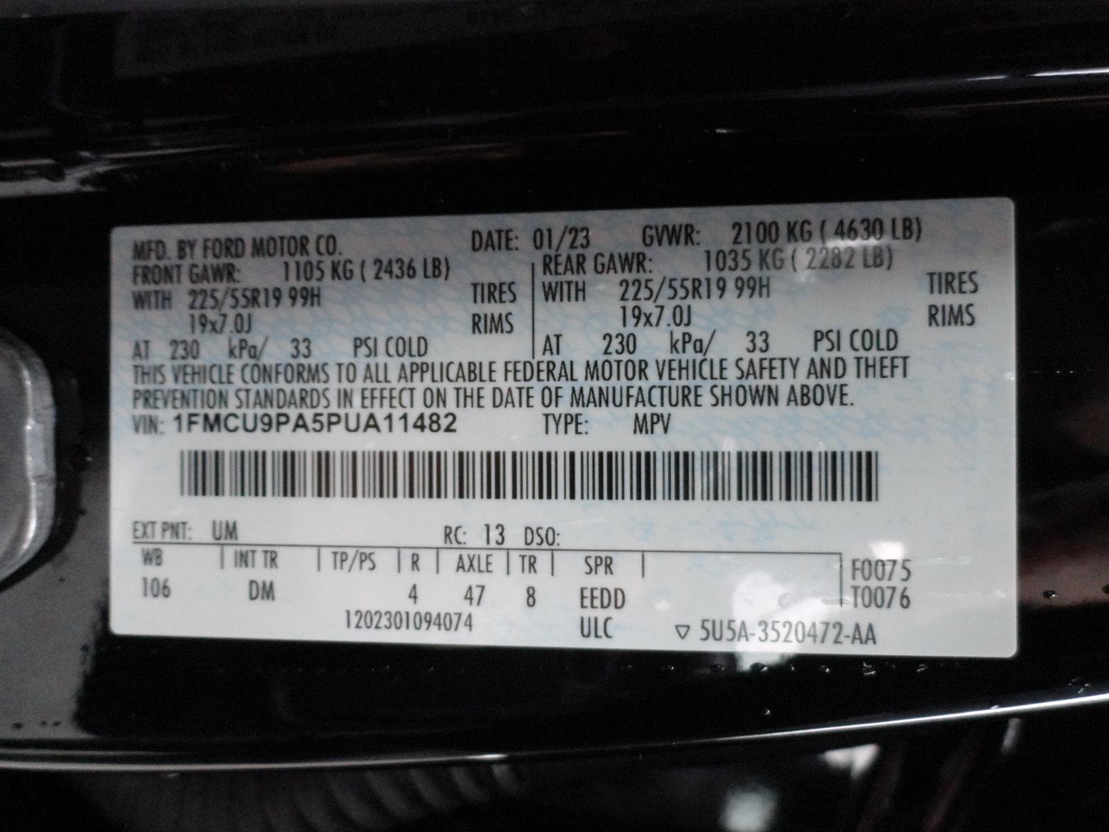 Certified 2023 Ford Escape ST-Line Elite w/ Premium Technology Package AWD/4WD image 25