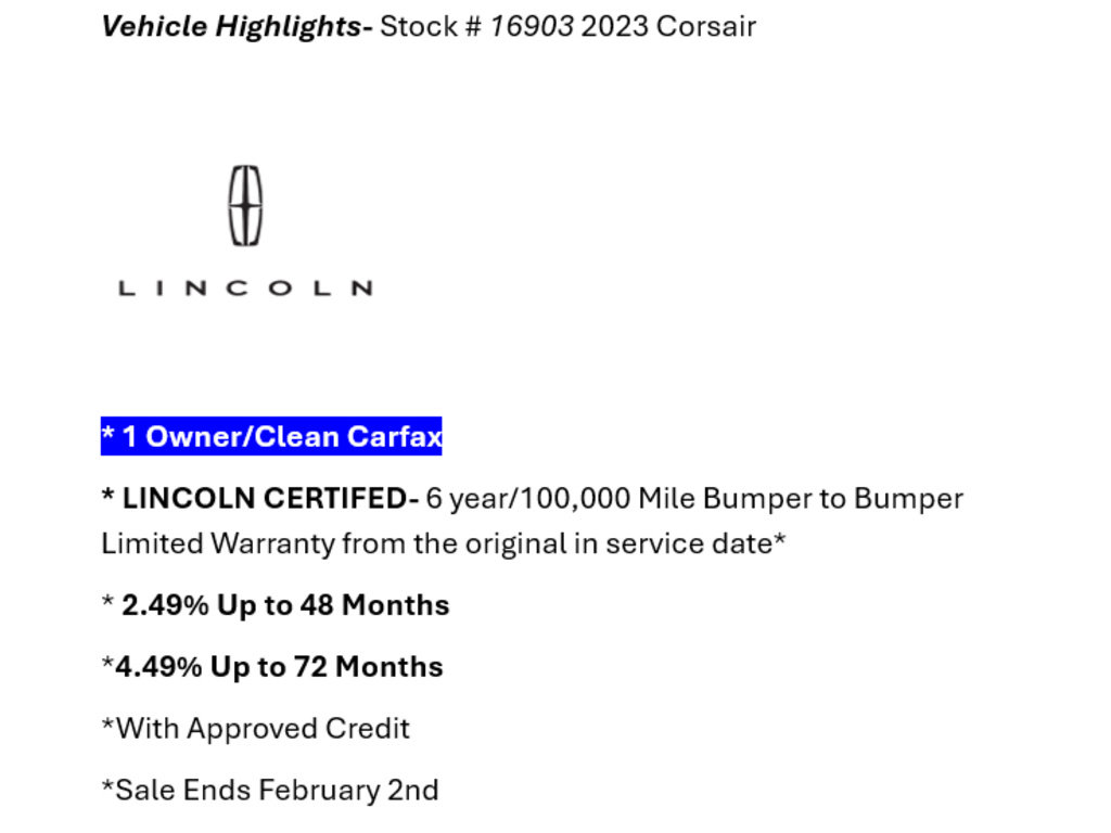 Certified 2023 Lincoln Corsair AWD image 6