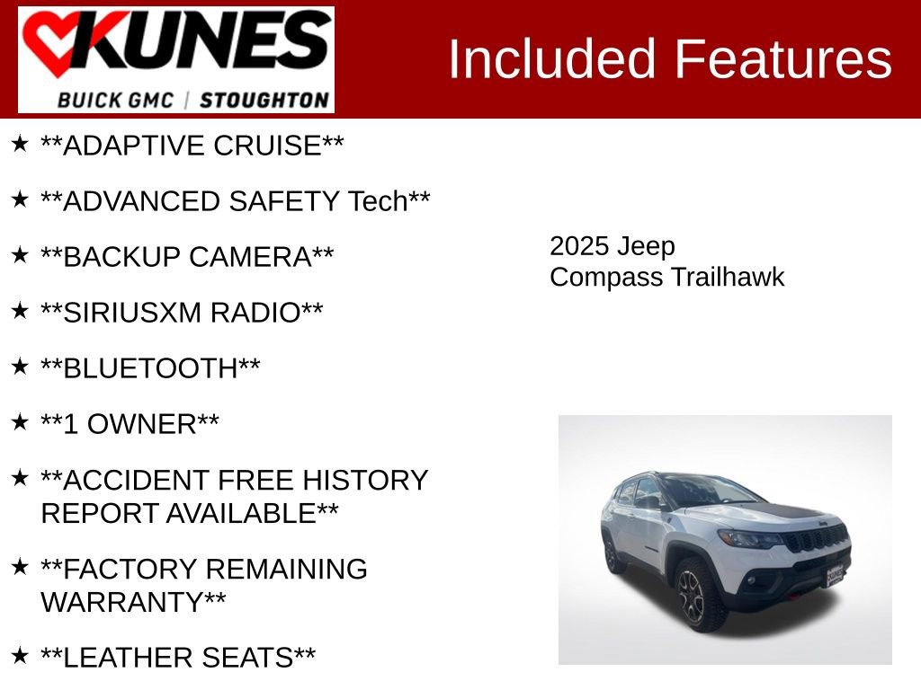 Used 2025 Jeep Compass Trailhawk AWD/4WD image 2