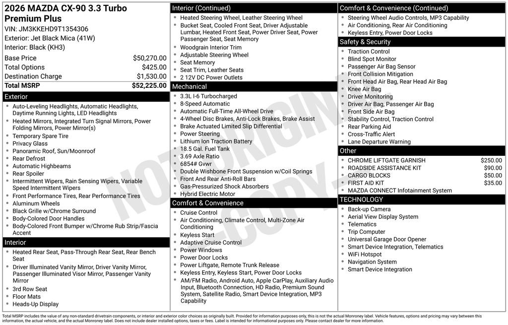 New 2026 MAZDA CX-90 3.3 Turbo w/ Premium Plus Pkg image 35