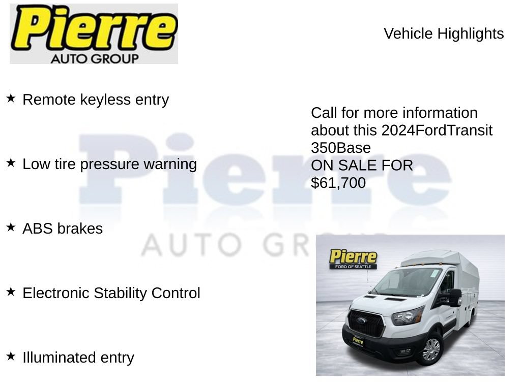 New 2024 Ford Transit 350 w/ Interior Upgrade Package RWD image 7