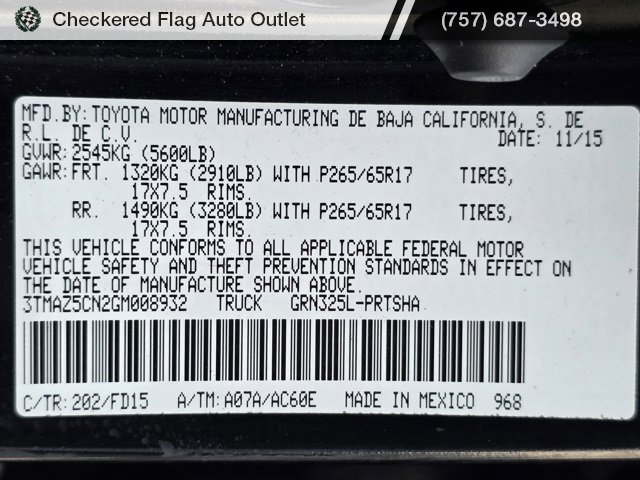 Used 2016 Toyota Tacoma TRD Sport image 47