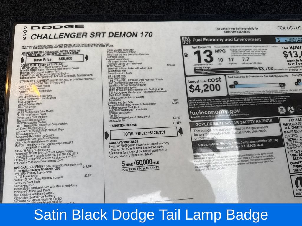 Used 2023 Dodge Challenger SRT Hellcat Redeye RWD image 27