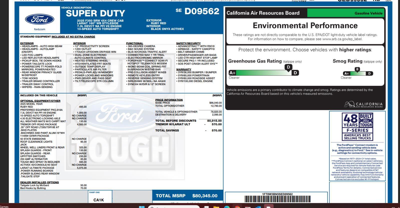 Used 2025 Ford F350 Lariat w/ Lariat Ultimate Package image 4