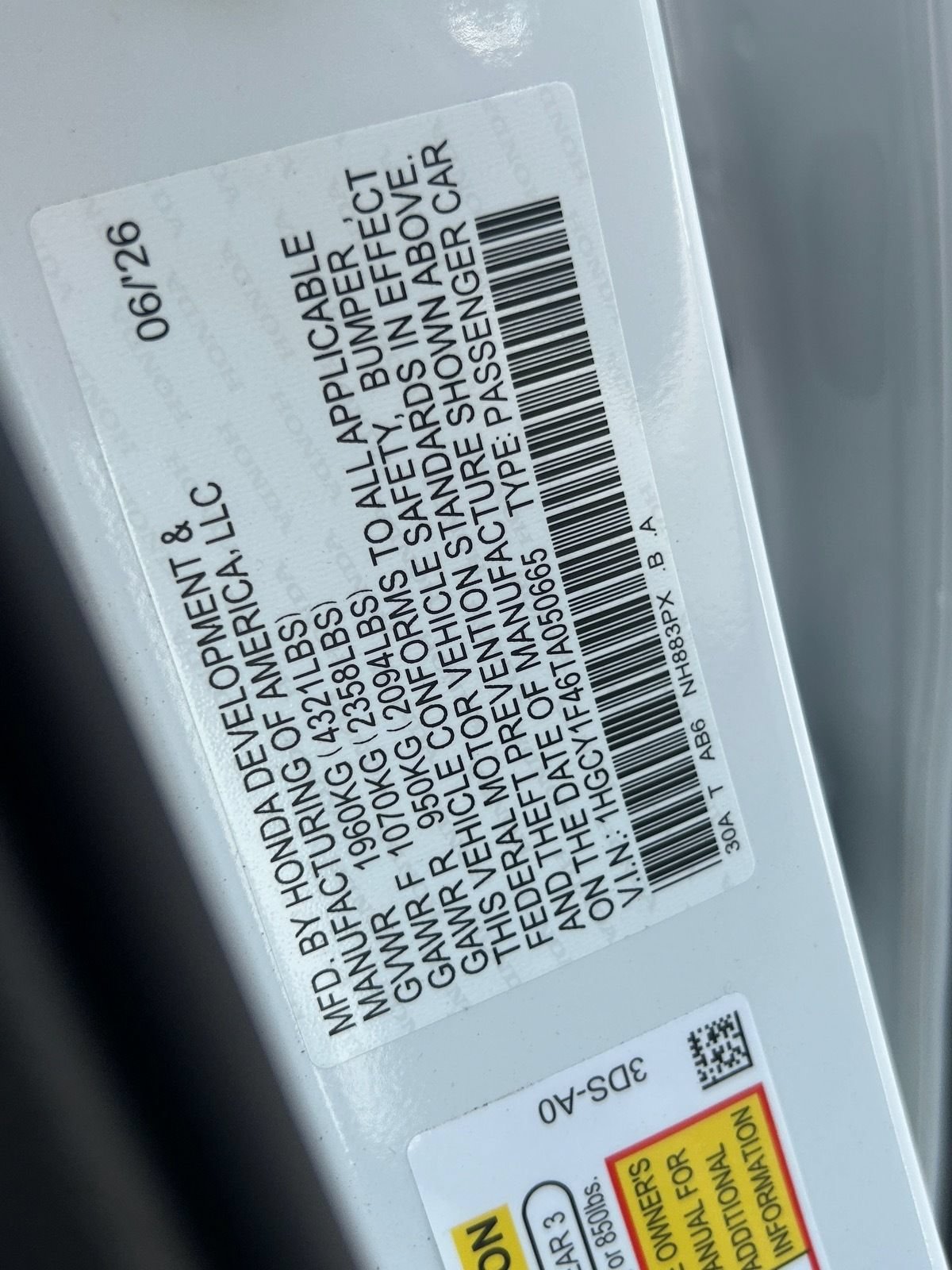 New 2026 Honda Accord SE image 33