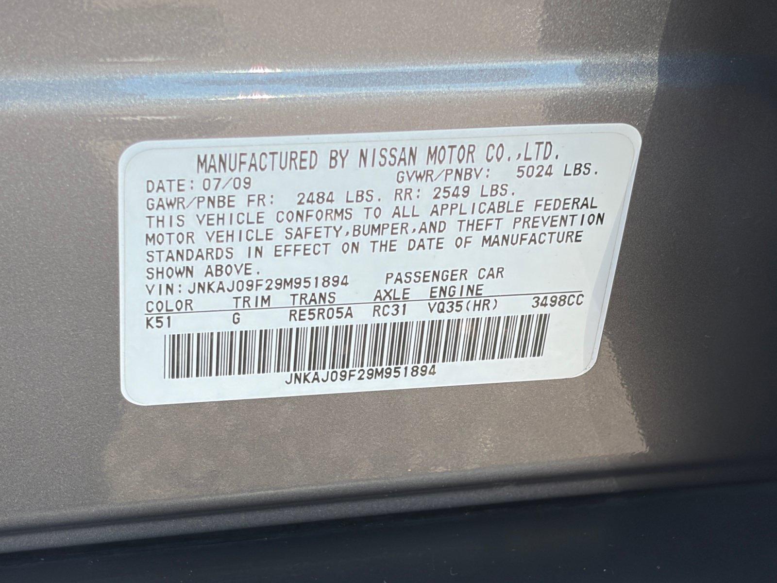 Used 2009 INFINITI EX35 AWD image 34
