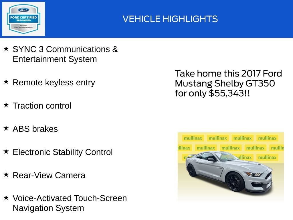 Certified 2017 Ford Mustang Shelby GT350 RWD image 18