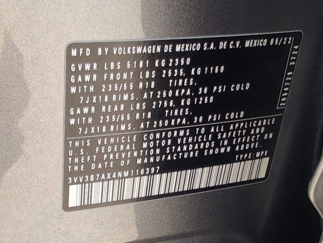 Used 2022 Volkswagen Tiguan SE FWD image 32