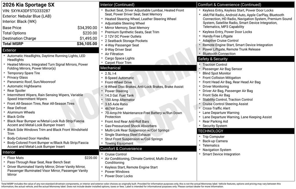 Used 2026 Kia Sportage SX FWD image 33