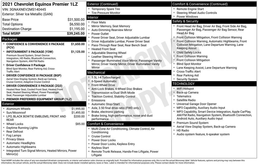 Certified 2021 Chevrolet Equinox Premier FWD image 24