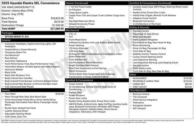 Used 2025 Hyundai Elantra SEL image 4