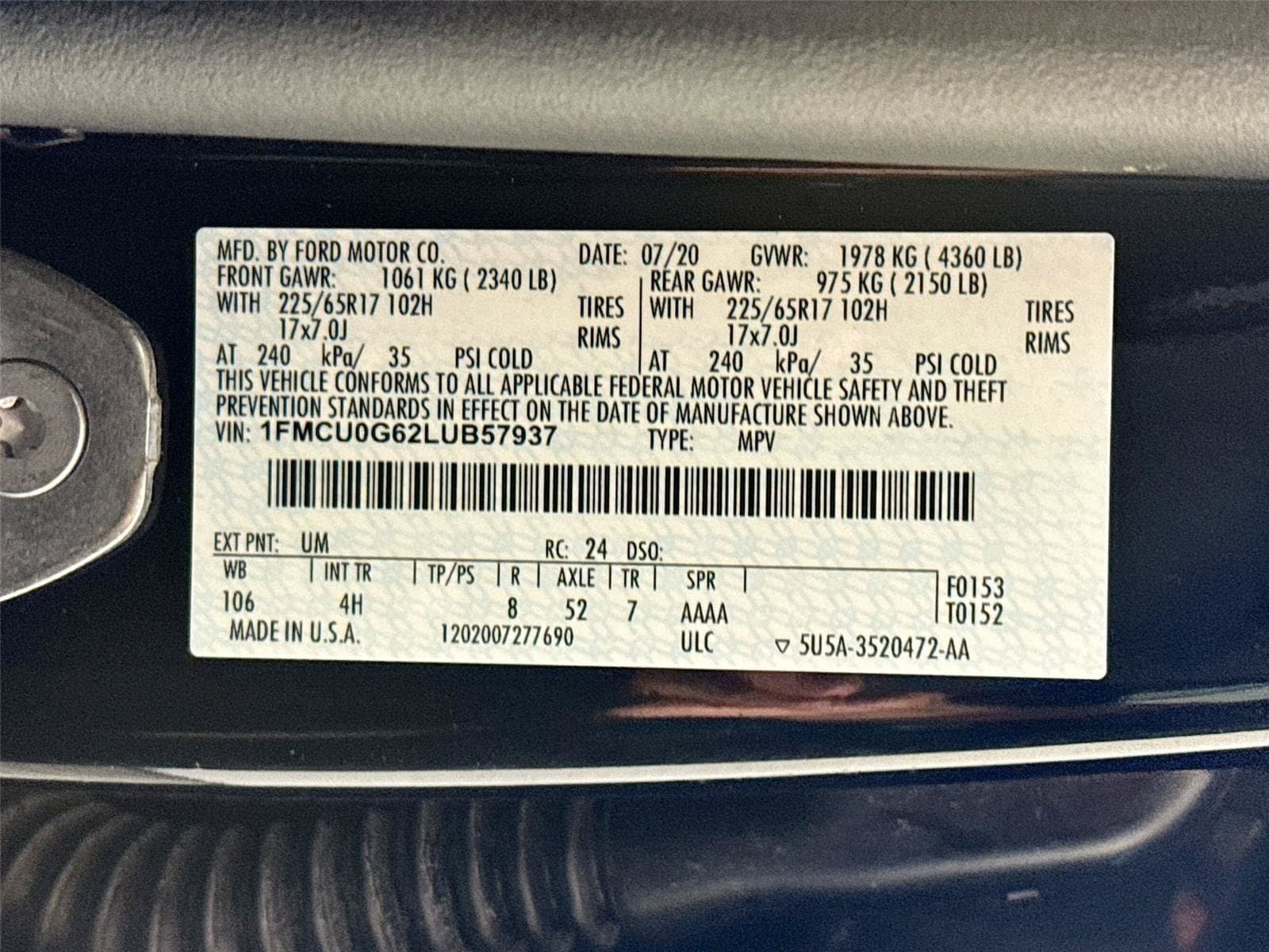 Used 2020 Ford Escape SE FWD image 33