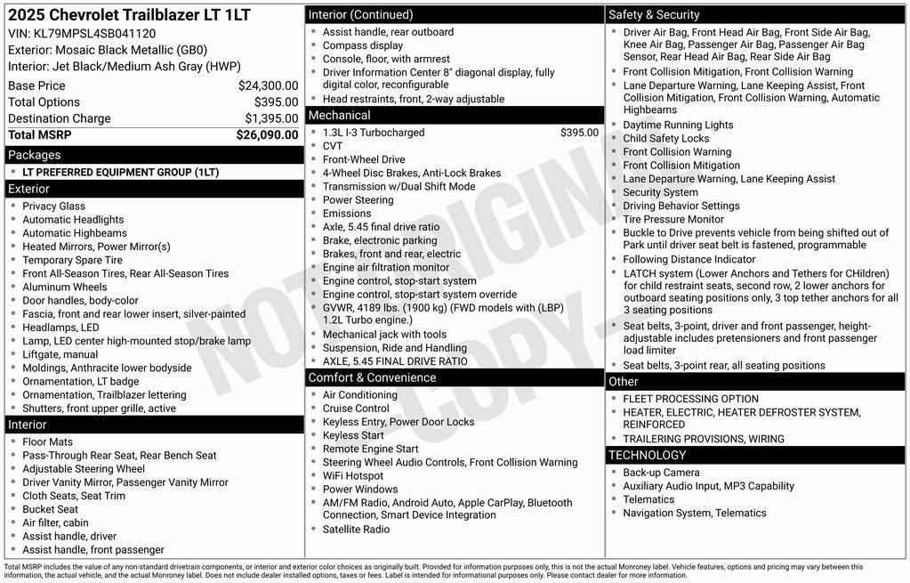 Used 2025 Chevrolet TrailBlazer LT image 2