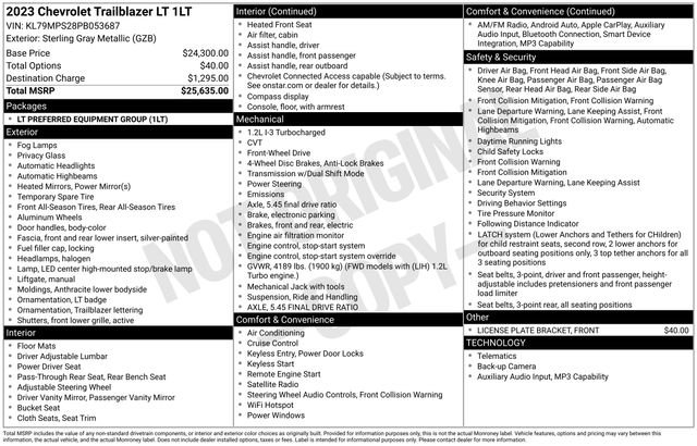 Used 2023 Chevrolet TrailBlazer LT image 24