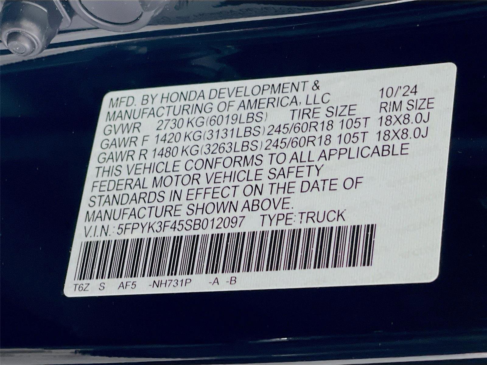 Used 2025 Honda Ridgeline RTL+ image 36