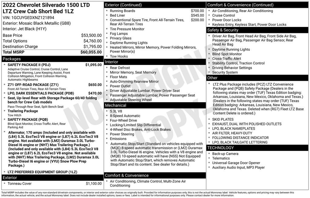 Certified 2022 Chevrolet Silverado 1500 LTZ w/ Safety Package II image 38