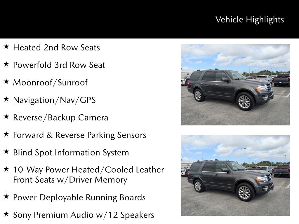 Used 2016 Ford Expedition Limited w/ Equipment Group 301A RWD image 33