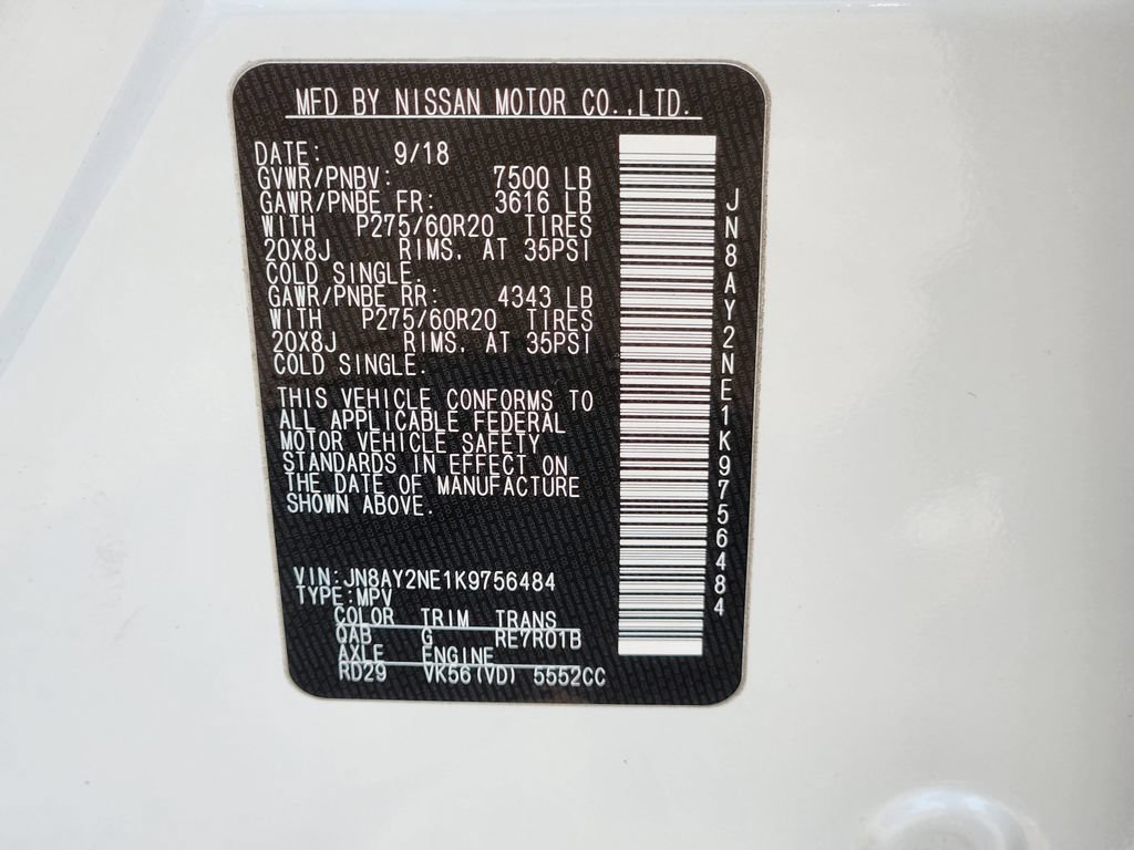 Used 2019 Nissan Armada Platinum w/ Captain's Chairs Package AWD/4WD image 26