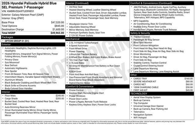 New 2026 Hyundai Palisade SEL Premium FWD image 12