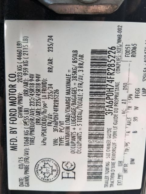 Used 2015 Ford Fusion SE w/ Equipment Group 201A FWD image 32