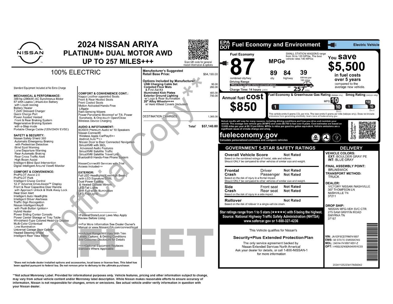 Certified 2024 Nissan Ariya AWD image 34