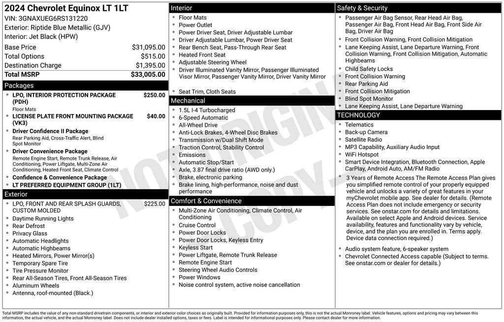 Certified 2024 Chevrolet Equinox LT AWD/4WD image 34
