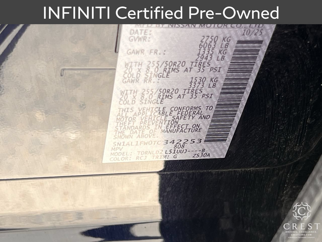 Certified 2026 INFINITI QX60 Sport AWD/4WD image 34