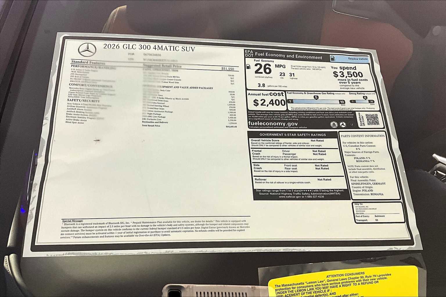 New 2026 Mercedes-Benz GLC 300 4MATIC image 18